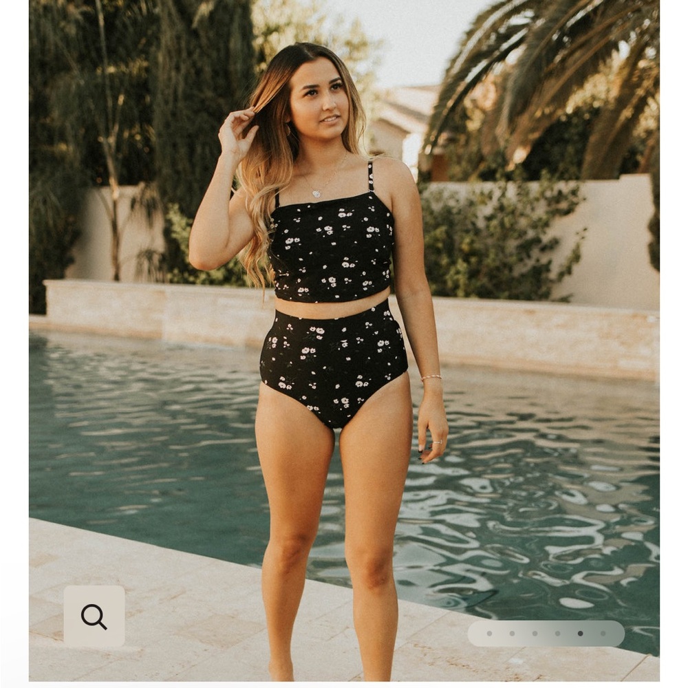 Geode Black Floral Swimsuit ☀️